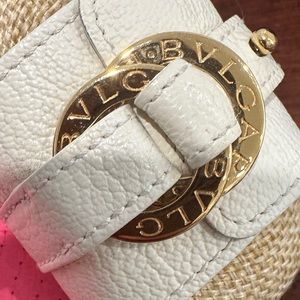 Authentic BVLGARI by House of Bulgari Wide Leather Cuff.